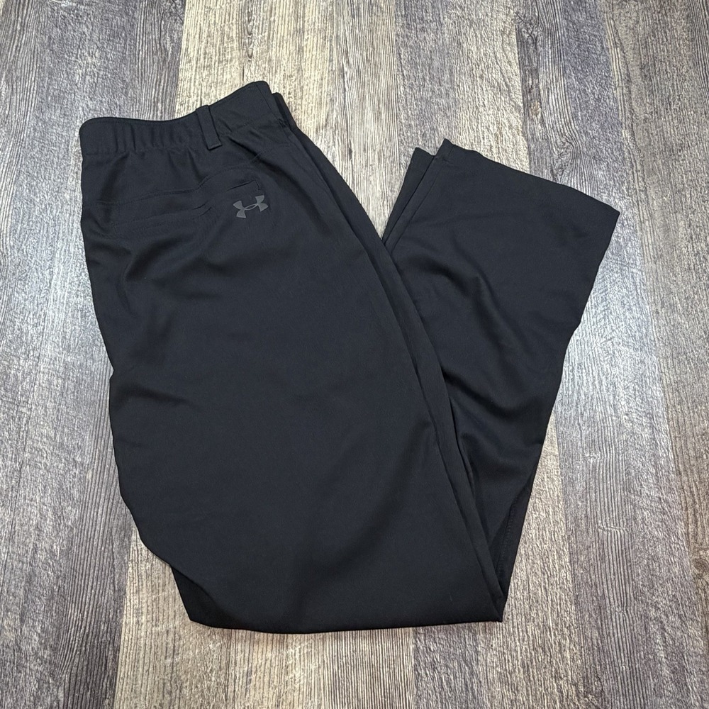 Under Armour‎ Men's Golf Pants 36x30 Black Performance Stretch Straight Leg Grip